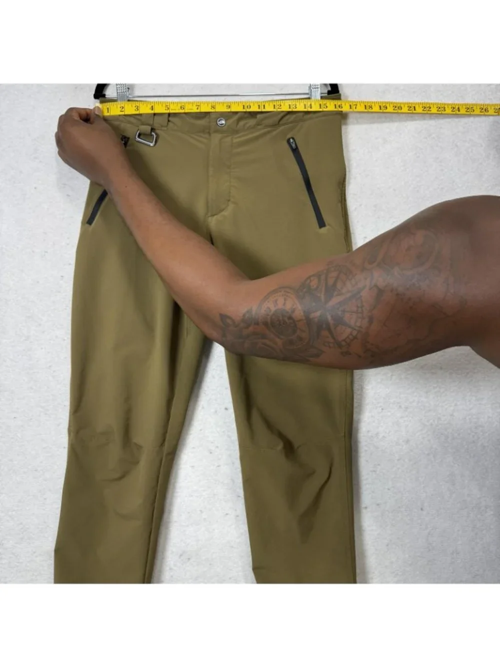 The North Face Pants Mens Small Green FlashDry-XD Softshell Hiking Zip Pockets